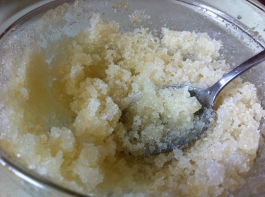 Lime and coconut face scrub